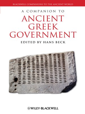 cover image of A Companion to Ancient Greek Government
